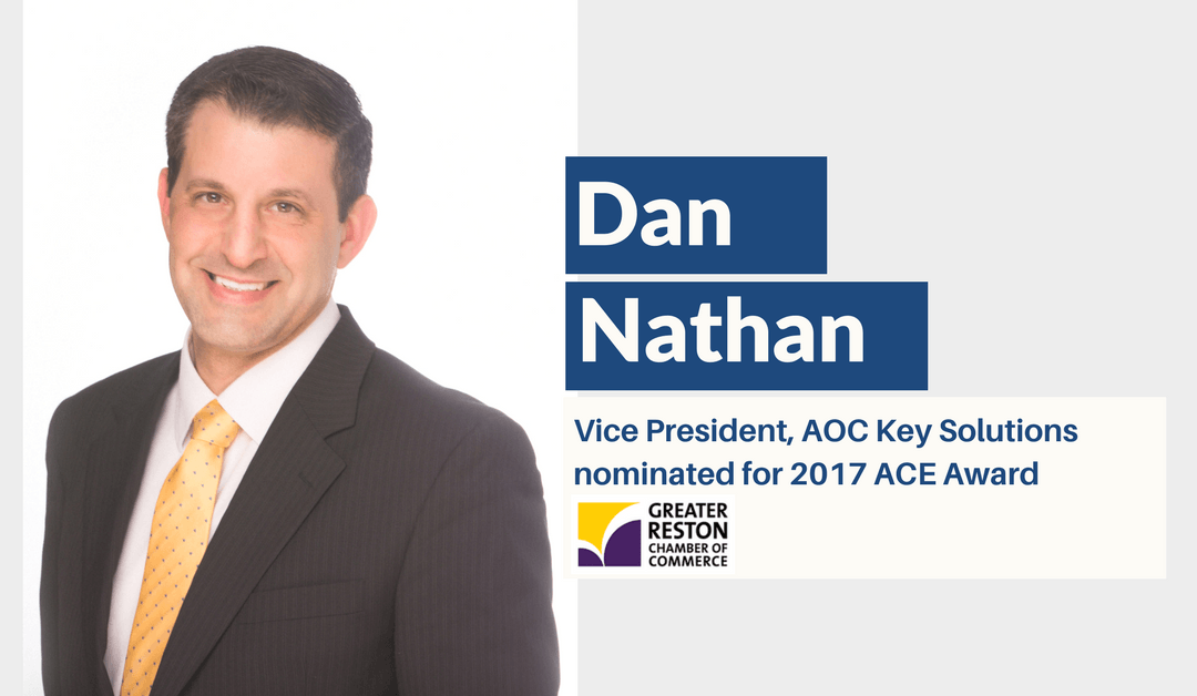 AOC Key Solutions VP Dan Nathan, Nominated for Reston Chamber of Commerce ACE Award