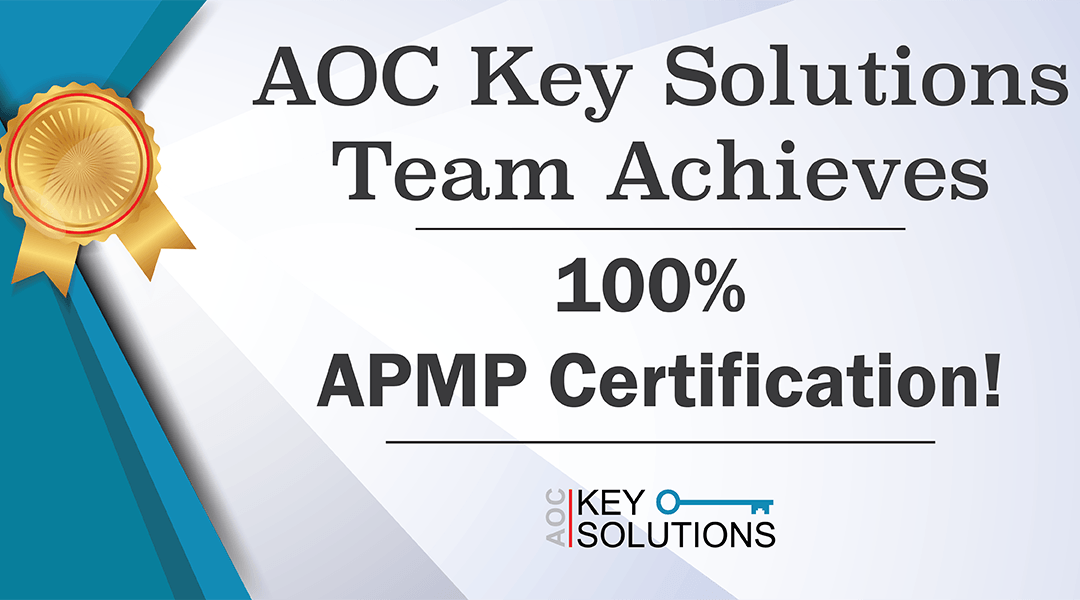 AOC Key Solutions Team Achieves 100% APMP Certification