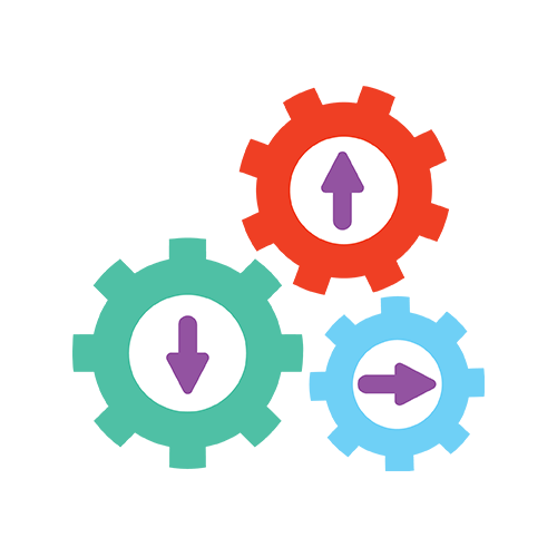 SubServices_Entity Creation three gear icons