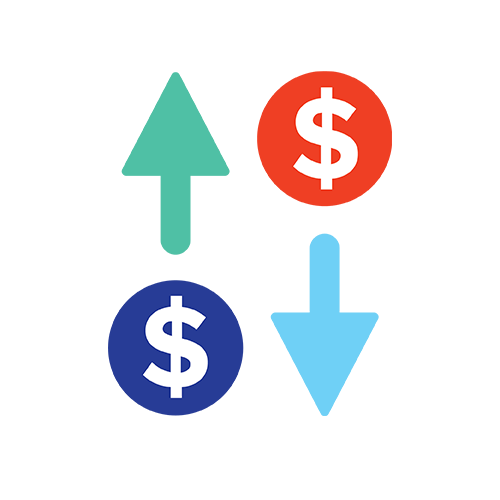 pricing and dollar icons