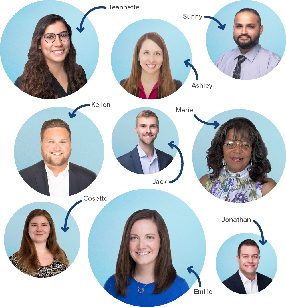 Career_Page_Banner_Circles_White-BG career banner image with photos of team